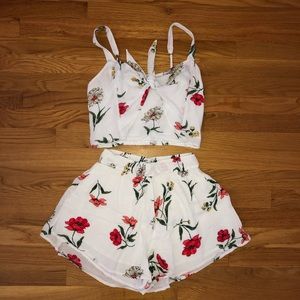 Floral shorts and top